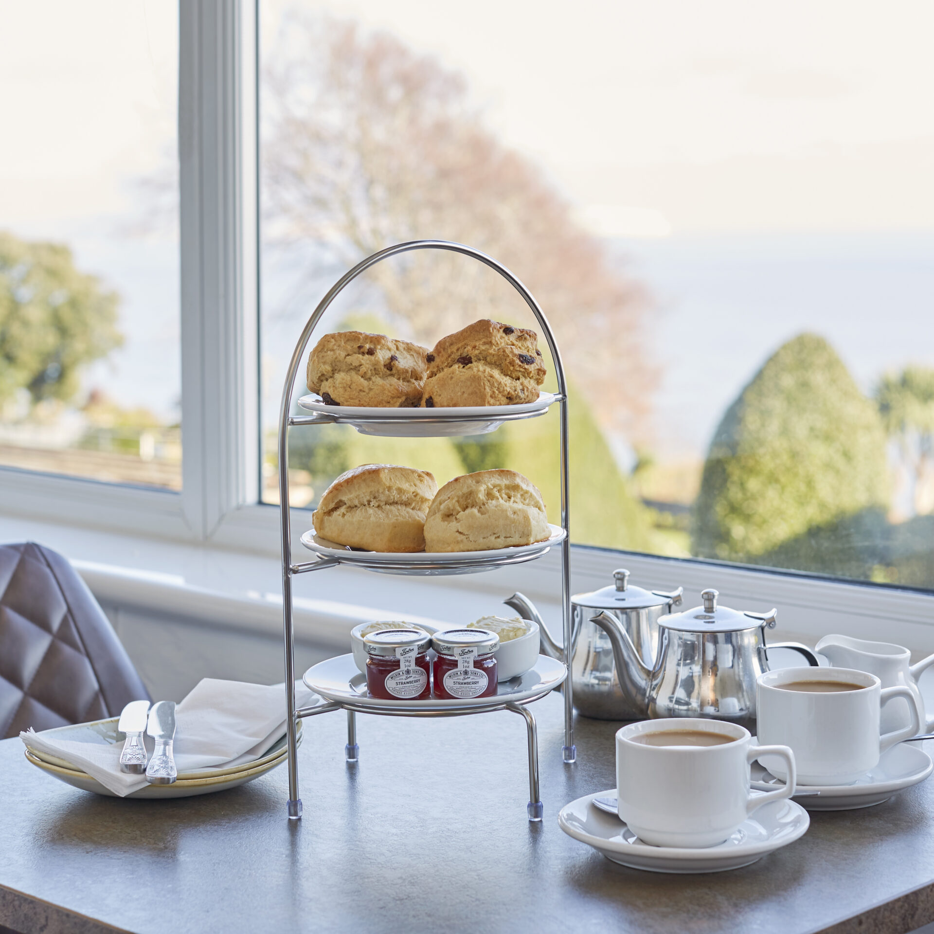 Cream Tea, Luccombe Hall Hotel, Isle of Wight Cream Tea, Luccombe Hall Hotel, Isle of Wight